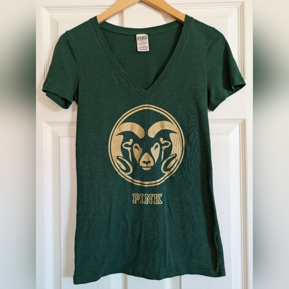 Colorado State University CSU Rams Women's  V-neck Shirt Small